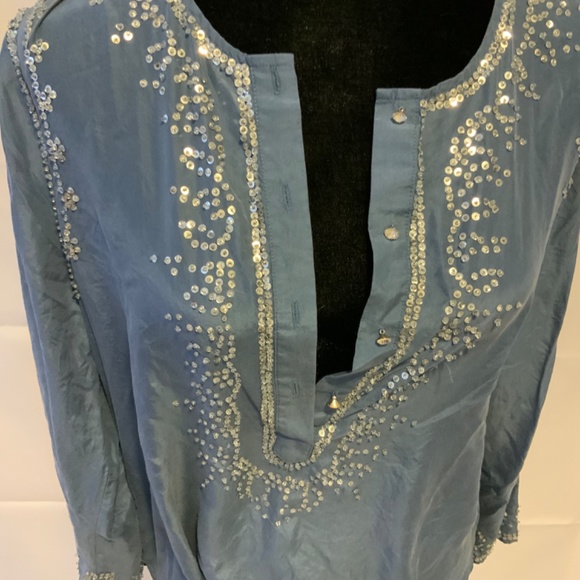 100% silk sequined tunic - Picture 5 of 5